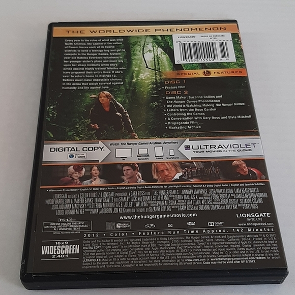 The Hunger Games & Catching Fire DVD Movie Bundle with Exclusive Bonus Features - Picture 3 of 15